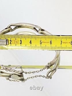 Vintage Solid Silver Bracelet Lapland Links and Bone-Shaped 30g (1940)