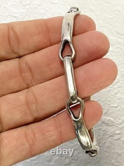 Vintage Solid Silver Bracelet Lapland Links and Bone-Shaped 30g (1940)