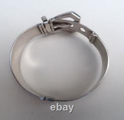 Vintage Solid Silver Bracelet with Belt Buckle circa 1960-1970