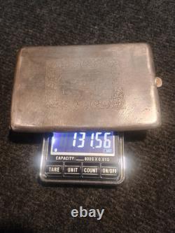 Vintage Solid Silver Cigarette Box Indochina Mid 20th Century