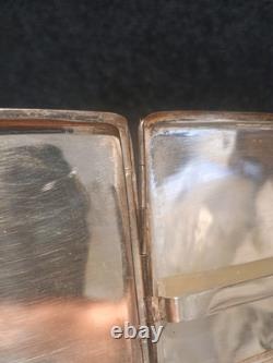 Vintage Solid Silver Cigarette Box Indochina Mid 20th Century