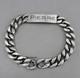 Vintage Solid Silver Figaro Chain Link Gourmette Bracelet 77.2 G