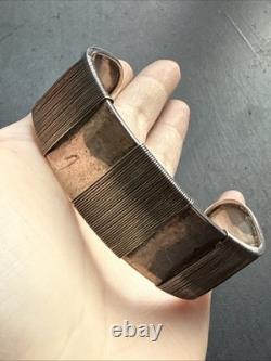 Vintage Solid Silver Gourmet Bracelet Art Nouveau Ethnic Bangle