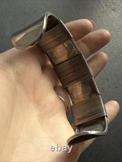 Vintage Solid Silver Gourmet Bracelet Art Nouveau Ethnic Bangle