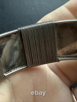 Vintage Solid Silver Gourmet Bracelet Art Nouveau Ethnic Bangle