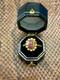 Vintage Solid Silver Ring Genuine Gold Cabochon Ruby Design