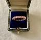 Vintage Solid Silver/rose Gold Eternity Ring With Real Rubies