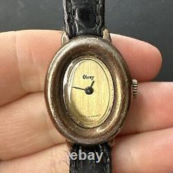Vintage Solid Silver Wristwatch Silver Tank OBREY Mechanical