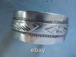 Vintage gray fish solid silver cuff bracelet for men and women from Tunisia.