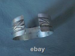 Vintage gray fish solid silver cuff bracelet for men and women from Tunisia.