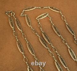 Vintage long silver necklace