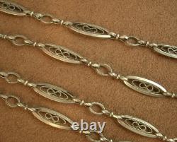 Vintage long silver necklace