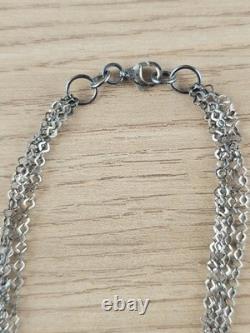 Vintage retro necklace with heavy pendant in solid 925 silver collectible