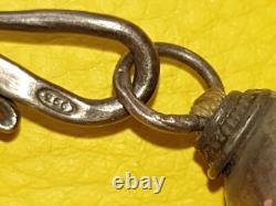 Vintage solid silver bead necklace, hallmarked 925, weight 85 g