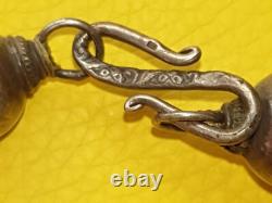 Vintage solid silver bead necklace, hallmarked 925, weight 85 g