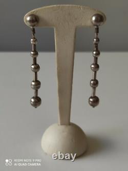 Vintage solid silver dangling earrings