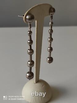 Vintage solid silver dangling earrings