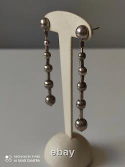 Vintage solid silver dangling earrings
