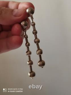 Vintage solid silver dangling earrings