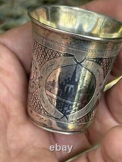 Vodka Cup & Russian Sterling Silver & Russia & Antique