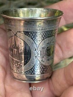 Vodka Cup & Russian Sterling Silver & Russia & Antique