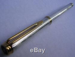 Waterman Fountain Pen Solid Silver Gold 18 C Old From Around 1980 Collection