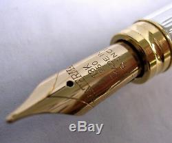 Waterman Fountain Pen Solid Silver Gold 18 C Old From Around 1980 Collection