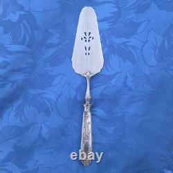 09l34 Ancienne Pelle A Tarte Manche Argent Massif Fourre Minerve Style Empire