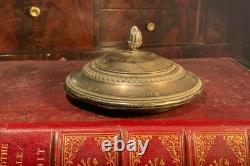 10/12 cm Ancien couvercle argent massif, sucrier, bonbonniere, (A & Lopisgich)