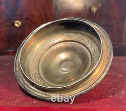 10/12 cm Ancien couvercle argent massif, sucrier, bonbonniere, (A & Lopisgich)