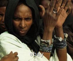 12340 # Ancienne Manchette Tuareg En Alliage D'Argent Massif Agadez Niger