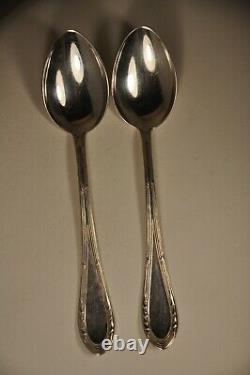 12 Cuilleres Ancien A Moka Argent Massif Antique Solid Silver Spoons