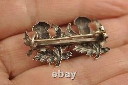 4 Broches Anciennes Argent Massif Antique Solid Silver Brooches