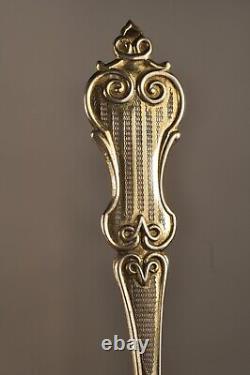 6 Cuilleres A Cafe Ancien Argent Massif Antique Silver Tea Spoons