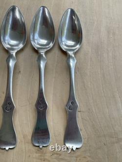 6 anciennes petites cuillères en argent massif ottoman Turquie 198 gr