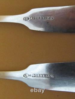6 cuillères à café anciennes argent massif 925 Goehring Etats-Unis 1890/1920