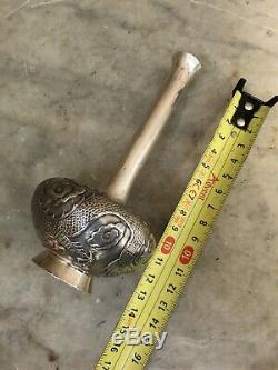 90gr Vase Chinois Argent Massif Solid Silver Ancien Indochine Chine Dragon