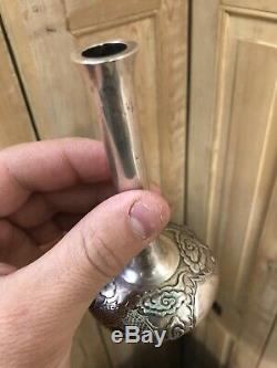 90gr Vase Chinois Argent Massif Solid Silver Ancien Indochine Chine Dragon