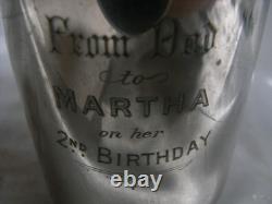 ANCIENNE CHOPE TASSE TIMBALE ARGENT MASSIF POINÇONS ANGLAIS poids 117 gr