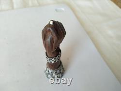 ANCIENNE GRANDE AMULETTE MAIN FIGA ARGENT MASSIF 900 MACASSAR sterling silver