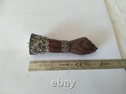 ANCIENNE GRANDE AMULETTE MAIN FIGA ARGENT MASSIF 900 MACASSAR sterling silver