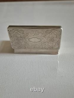ANCIENNE TABATIÈRE ARGENT MASSIF. XIXeme