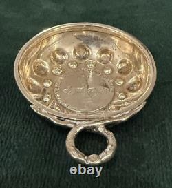 ANCIENNE TASTE VIN ARGENT MASSIF ANSE SERPENT FOND ANCIENNE PIÈCE MONNAIE 19eme