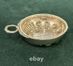 ANCIENNE TASTE VIN ARGENT MASSIF ANSE SERPENT FOND ANCIENNE PIÈCE MONNAIE 19eme