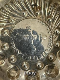 ANCIENNE TASTE VIN ARGENT MASSIF ANSE SERPENT FOND ANCIENNE PIÈCE MONNAIE 19eme