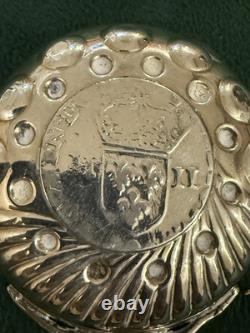 ANCIENNE TASTE VIN ARGENT MASSIF ANSE SERPENT FOND ANCIENNE PIÈCE MONNAIE 19eme