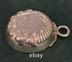 ANCIENNE TASTE VIN ARGENT MASSIF ANSE SERPENT FOND ANCIENNE PIÈCE MONNAIE 19eme