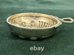 ANCIENNE TASTE VIN ARGENT MASSIF ANSE SERPENT FOND ANCIENNE PIÈCE MONNAIE 19eme