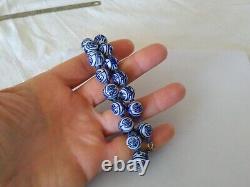 ANCIEN COLLIER BOULES PORCELAINE DE CHINE FERMOIR ARGENT MASSIF Chinese necklace