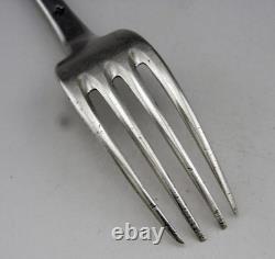 ANCIEN COUVERT CUILLERE ET FOURCHETTE EN ARGENT MASSIF 18EME POINCONS poids 133G